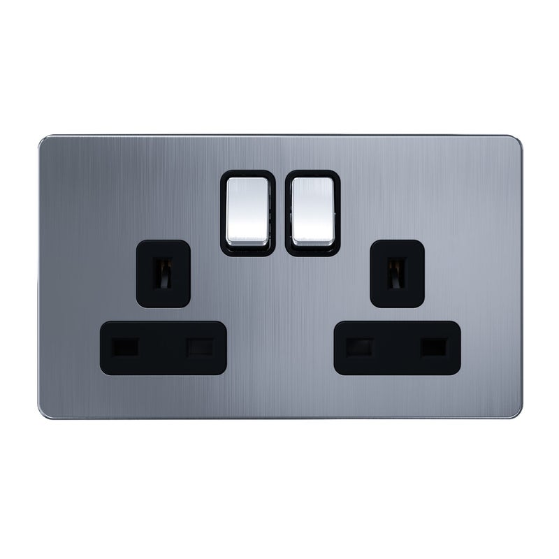 ADMORE CROME 13A 1G SWITCH SOCKET AC406